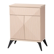 Baxton Studio Draper Mid-Century Modern Two-Tone Light Brown and Black Wood 2-Door Sideboard Buffet Baxton Studio restaurant furniture, hotel furniture, commercial furniture, wholesale dining furniture, wholesale counter sideboard, classic sideboard